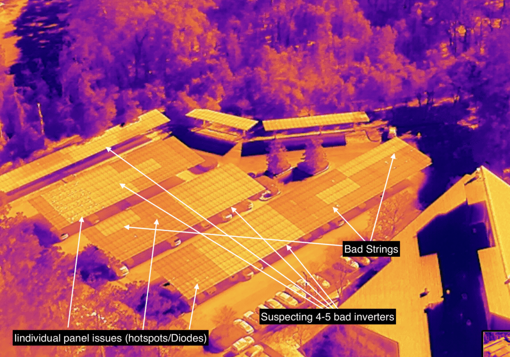 Solar Infrared Thermography Inspection in North Carolina