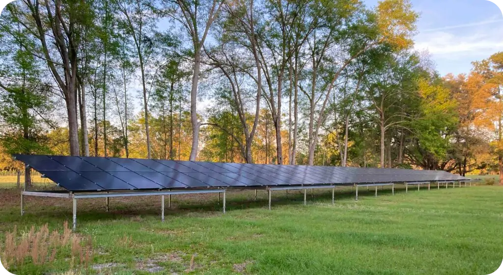 Off-grid ground-mounted solar system