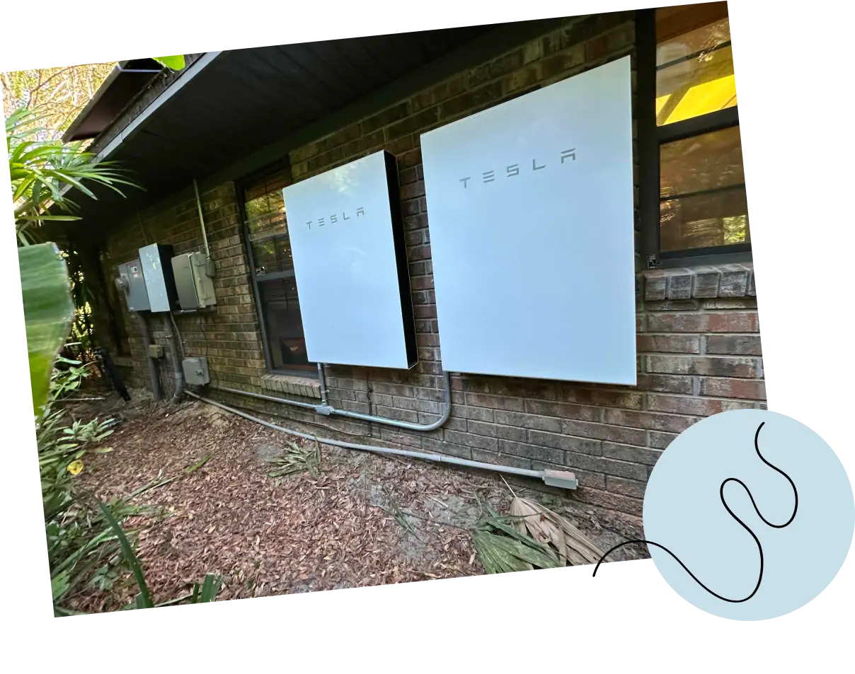 Tesla Powerwall solar energy storage installation in Gainesville, FL