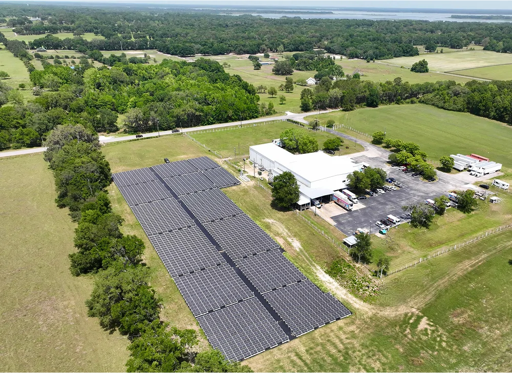 commercial solar system at DeConna Ice Cream Manufacturing & Cold Storage facility